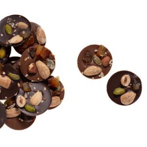 Mendiants au chocolat au lait et chocolat noir