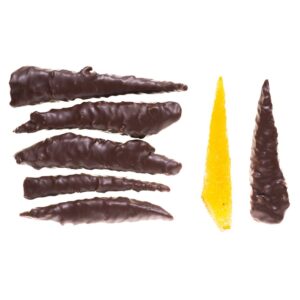 orangettes enrobées au chocolat noir
