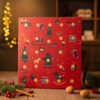 calendrier-avant-noel-classique-abiance Calendrier de l’Avent classique Papa Gâteau, garni de chocolats fins et pralinés artisanaux, présenté dans un coffret rouge festif à motif de Noël.
